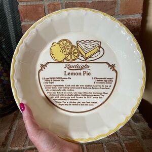 Vtg Rawleigh's Lemon Pie Ceramic Baker